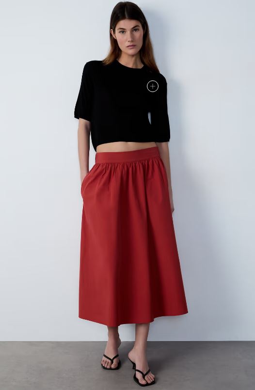 Falda midi