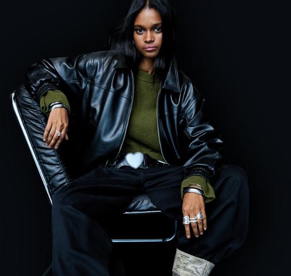 Cazadora efecto piel