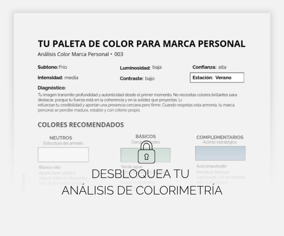 Personalitia - Desbloquea tu análisis Colorimetría 24 horas - Verano