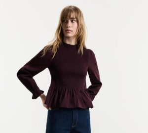 Blusa nido de abeja